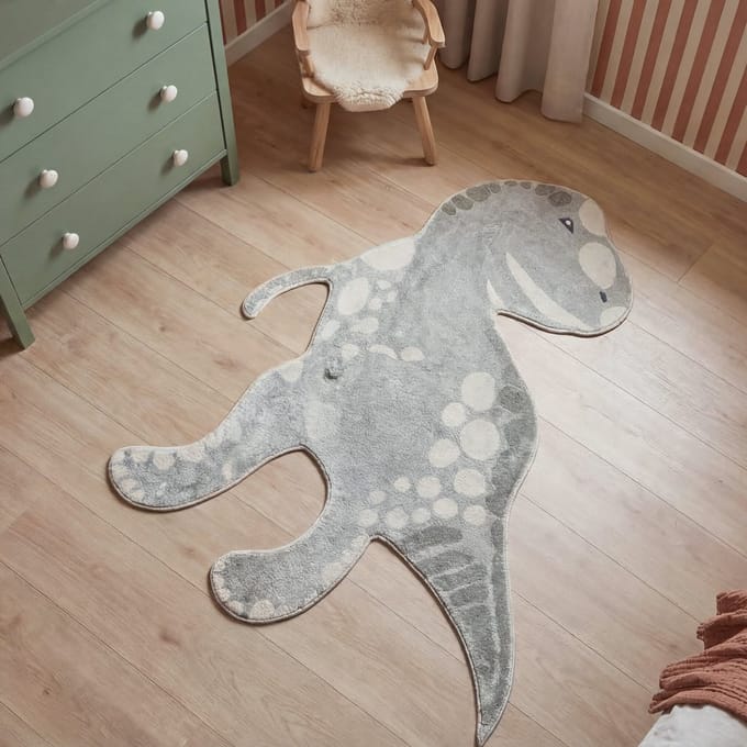 Little Olly Wasbaar kindervloerkleed - Wild Dino - 90x150cm