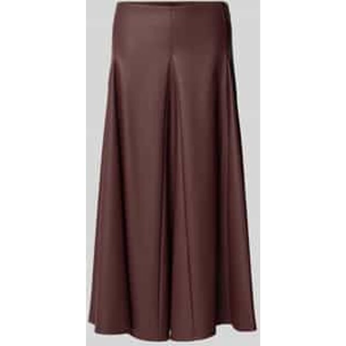 Uitlopende rok in leerlook, model 'NOCERA'