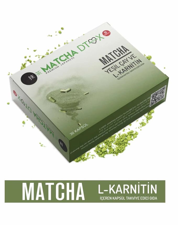 Matcha Premium Capsules met L-Carnitine – Groene Thee Extract, Cafeïne & Spirulina – 30 Capsules