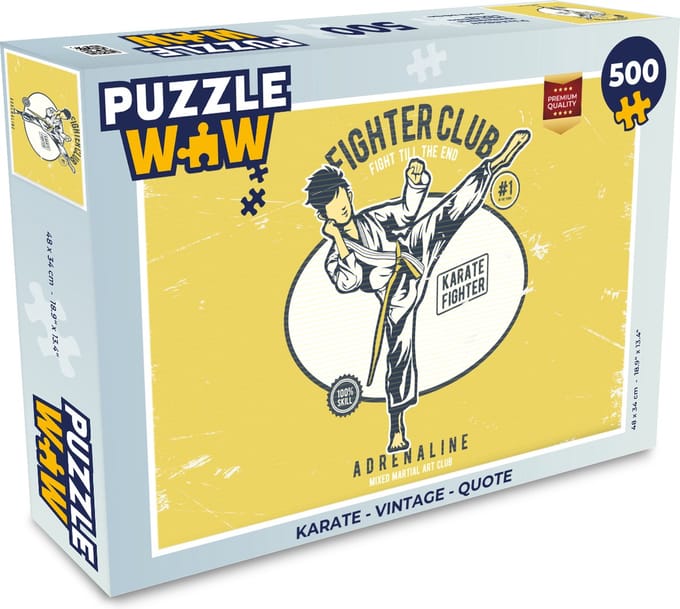 Puzzel Karate - Vintage - Quote - Legpuzzel - Puzzel 500 stukjes