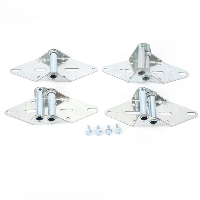 2 Sets Garagedeur Scharnieren #1#2#3#4 Heavy Duty Staal Verzinkt Garagedeur Beugel met 32 Schroeven voor Residentieel gray