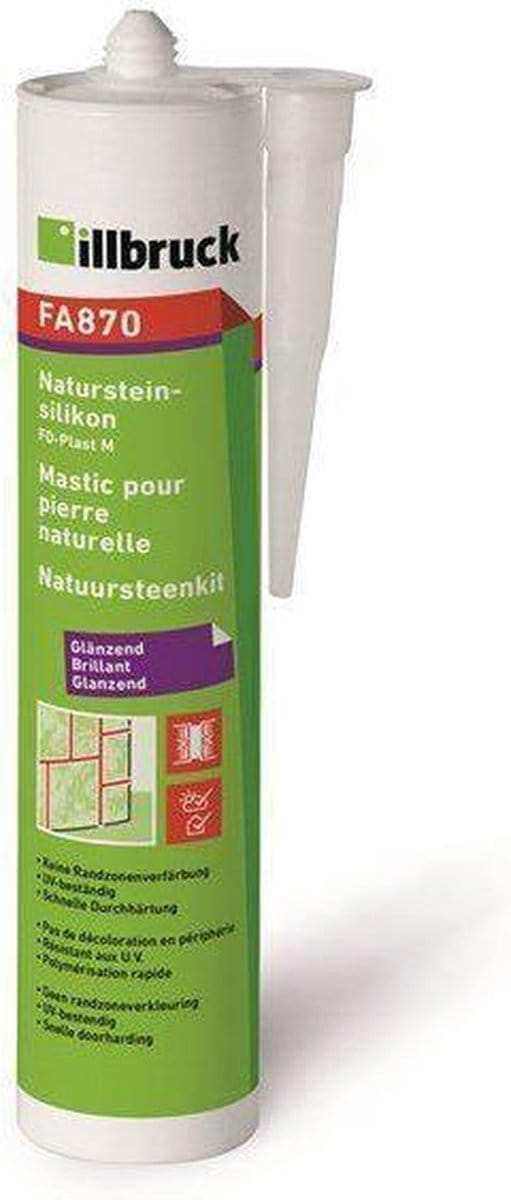 illbruck FA870 fluweelzwarte Siliconenkit 310ml patroon