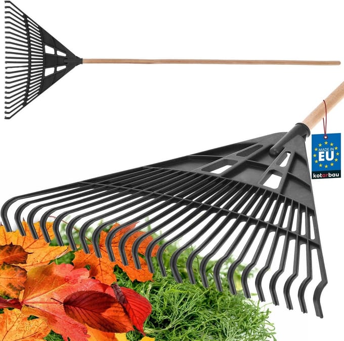 Lichtgewicht Kunststof Bladhark voor Gazon en Tuin - 61 cm Breed