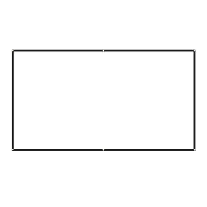 100 inch Projectiescherm Breedbeeld 16:9 Draagbaar Projectiescherm Kreukvrij Opvouwbaar Binnen 100 inches wit