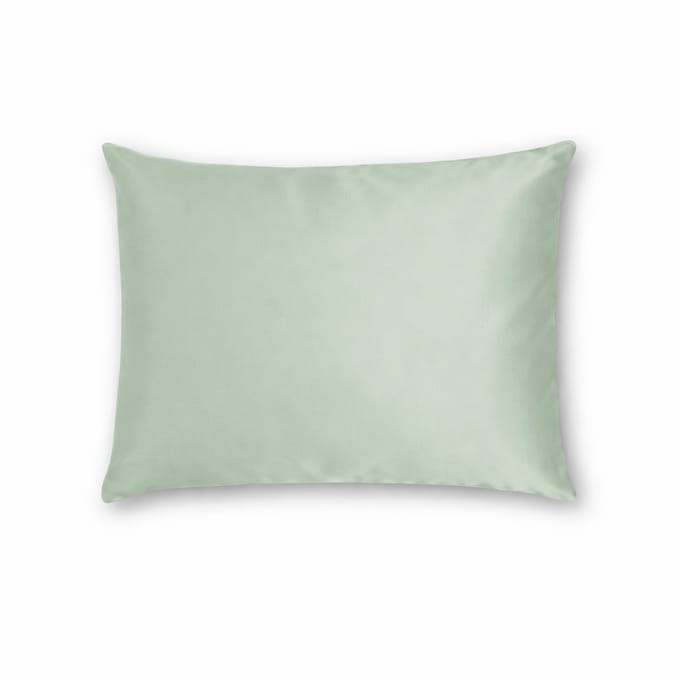 Zijden Kussensloop Soft Sage - 22MM - Silk Heaven - 50x60cm / Ritssluiting