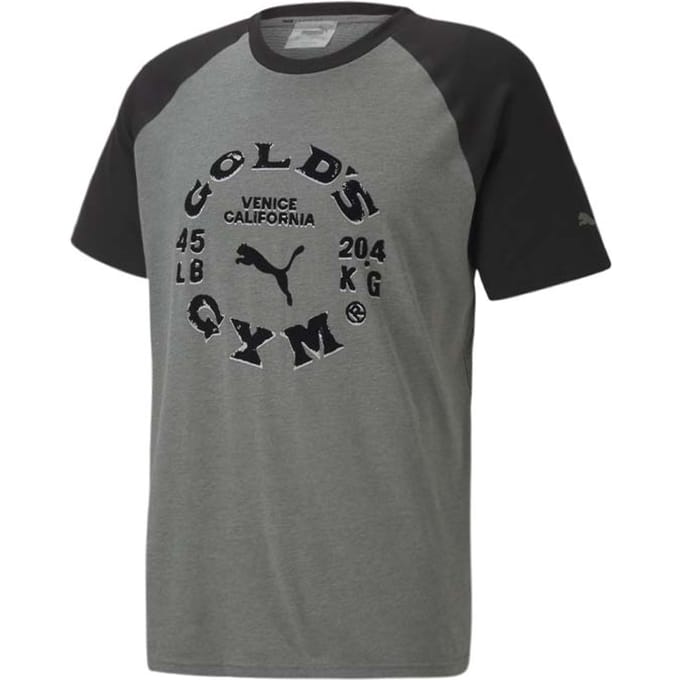 Puma x Gold's Gym Heren Grijs Raglan T-shirt
