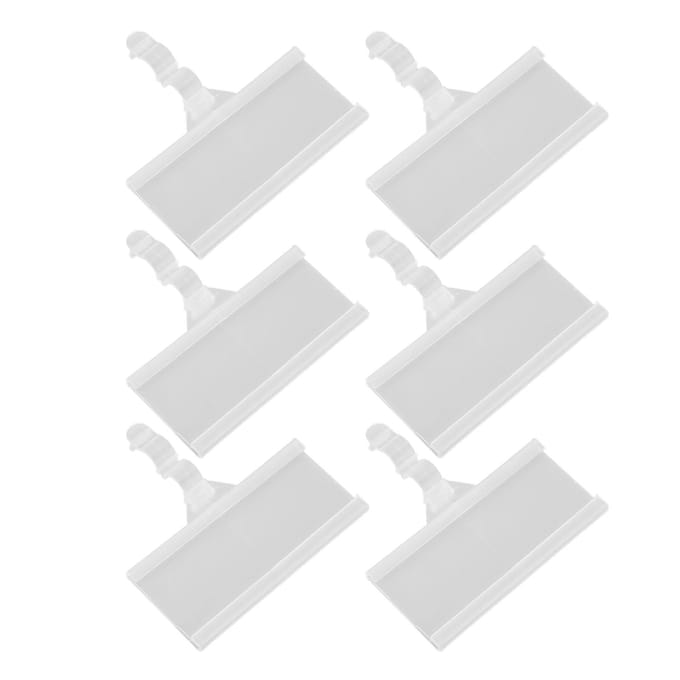 50 Sets Schapetikethouders Plastic Schapetiketten Herbruikbare Prijslabelhouder Met Clips en Kaarten voor white