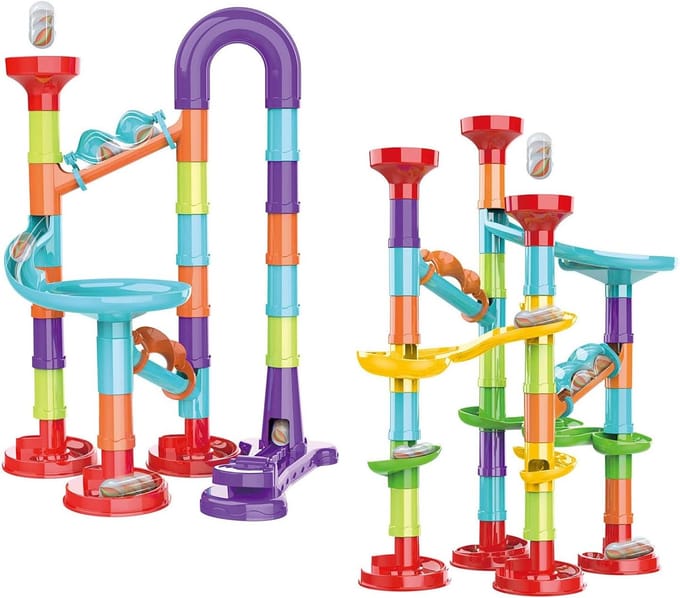 Knikkerbaan Set - Educatief Speelgoed - Creatieve Constructie - 45 Delen - Multicolor