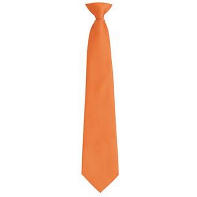 Premier Herenmode "Kleuren" Work Clip On Tie (Oranje)