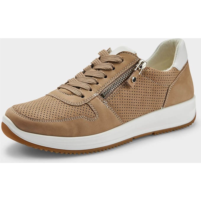 Sneakers met comfortabele ritssluiting - beige - Gr. 41 van Goldner Fashion