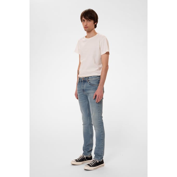 Nudie Jeans Grim Tim Smoke Light Blue Taglia: W28L32 | Jeans Slim Fit Outlet | Uomo | Blu