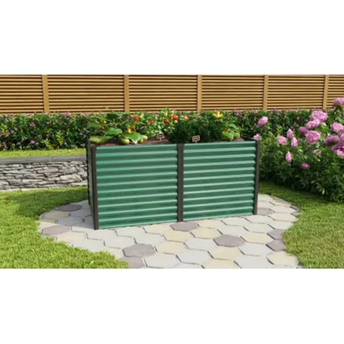 Vitavia Tuinkas Linus 858 - Staal - Zeewier/zwart - 96x188x86cm