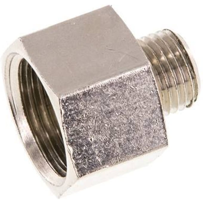 G 1/2'' x G 1/4'' F/M Vernikkeld Messing Verloopring 16 Bar [2 Stuks]