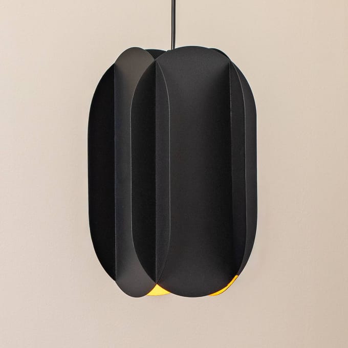 Opviq Hanglamp Corner, zwart, hoogte 35 cm, metaal, E27