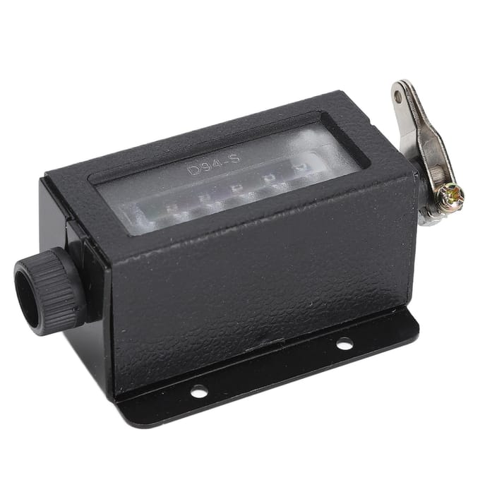 Compteur Mécanique 6 Chiffres Compteur de Dépouille à Course Manuelle avec Ressort pour Presse Poinçonneuse D94?S gray