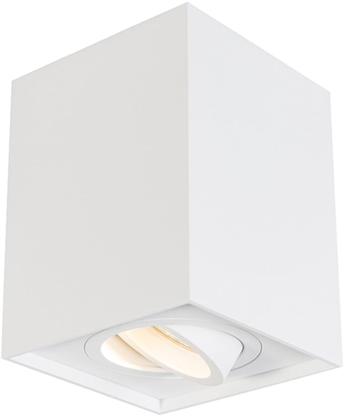 QAZQA Quadro 1 - Plafond spot - 1 Lichts - 9,5 cm - wit