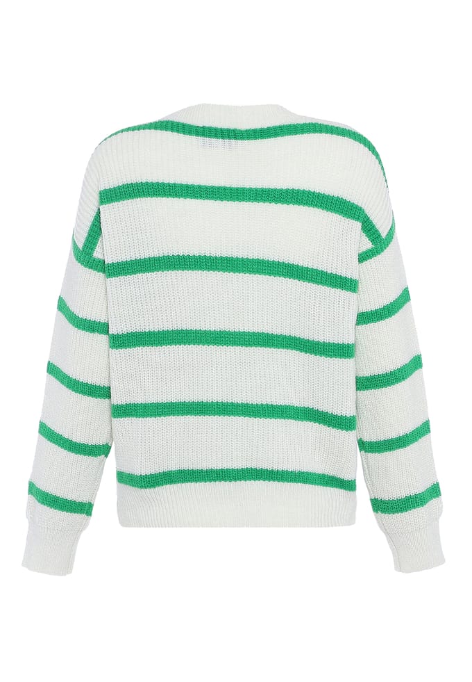 Faina Jumper Dames Gebroken wit groen