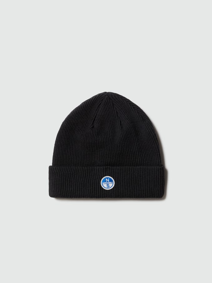 North Sails Muts Micro-rib breisel met logopatch