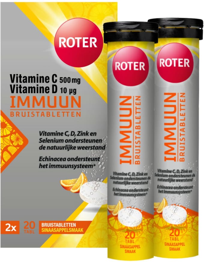 Roter - Immuun Vitamine C & D - 2 x 30 tabletten - Voordeelverpakking