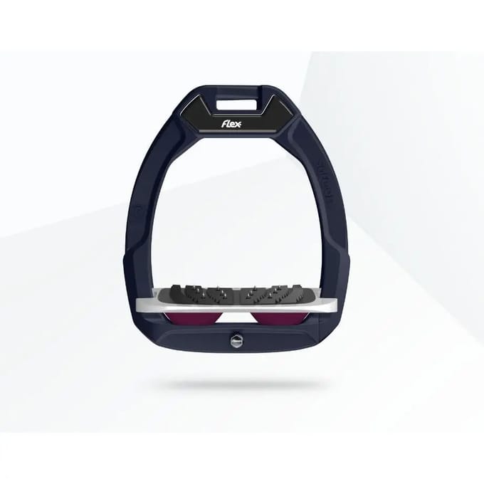 Veiligheidsezel stijgbeugels Ingebogen Ultra Grip Rood/Grijs/Pruim Flex-On Safe-On