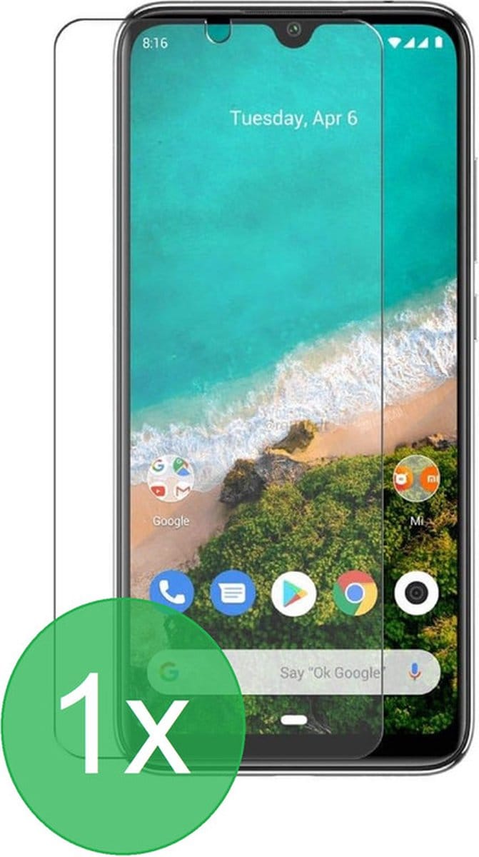 Screenprotector 1x Geschikt voor: Xiaomi Mi A3 - screen protector - glas - bescherm - beschermglas - ZT Accessoires