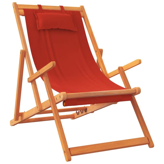 vidaXL - Opklapbare - stoelen, - 2 - stuks, - rode - stof
