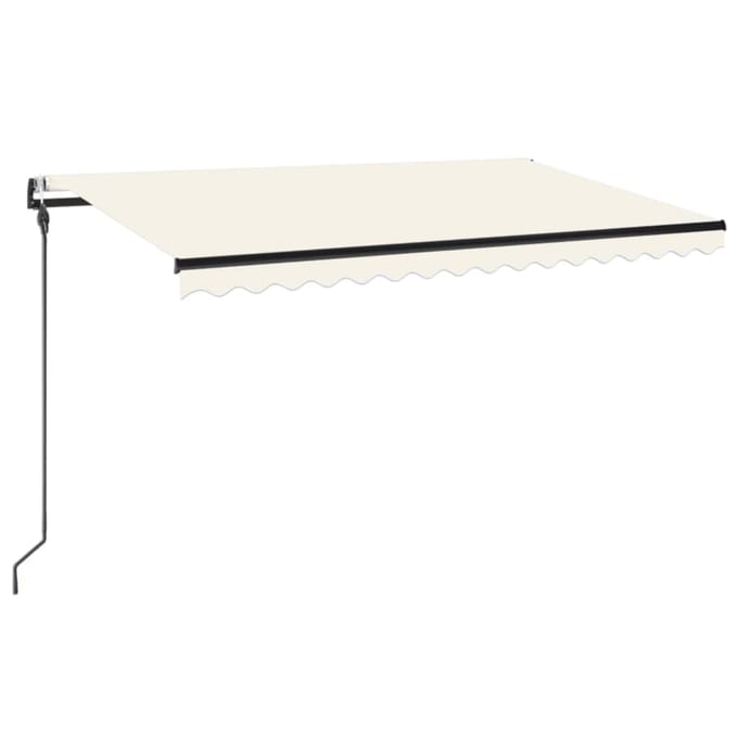 vidaXL - Uitschuifbare - luifel - Crèmekleurig - 450 - × - 300 - cm - Polyester
