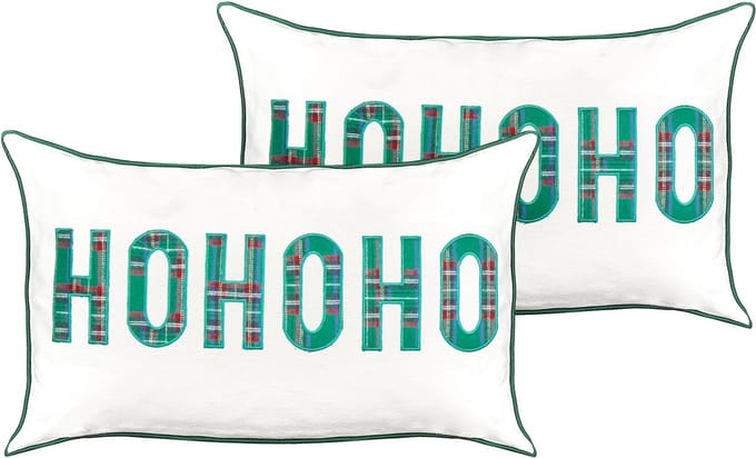 JOYCANDY - Sierkussen set van 2 - Wit - 30 x 50 cm - Katoen