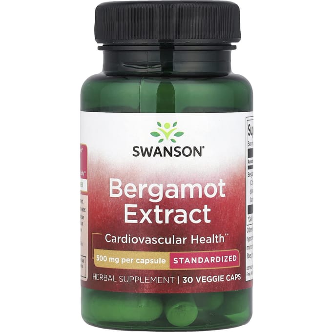 Bergamot Extract, 500mg, 30 Vegetarische Capsules