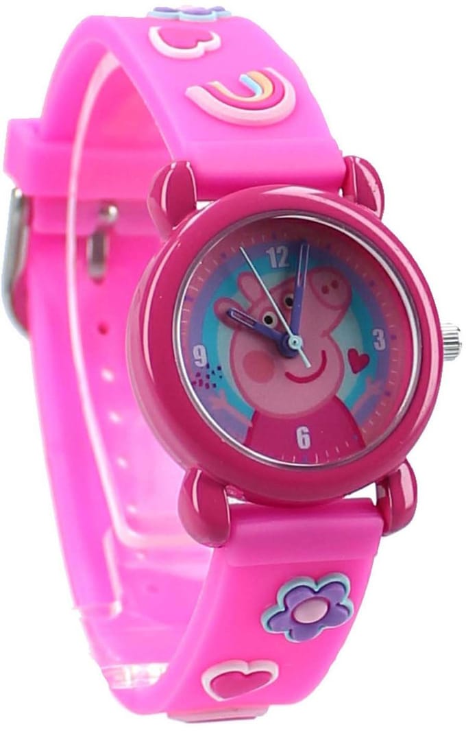 Vadobag Peppa Pig kinderhorloge roze - Kids Time! - Peppa Pig klokje.