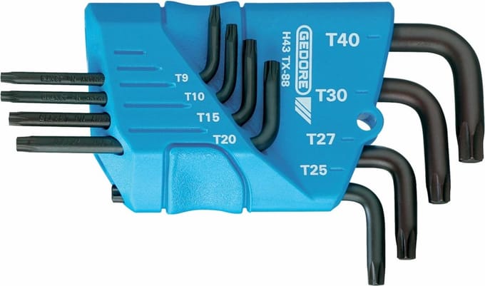 Gedore H 43 TX-08 1531433 Haakse schroevendraaierset