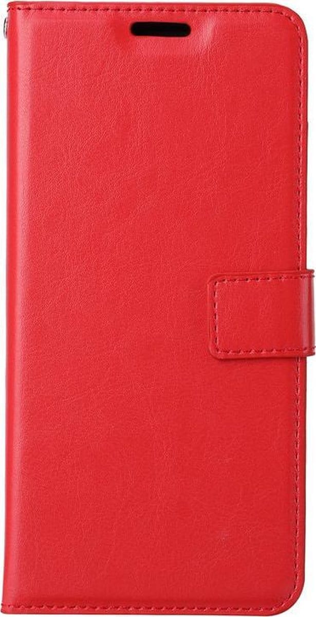 Bookcase Geschikt voor: Realme 8 Pro - Rood - portemonee hoesje