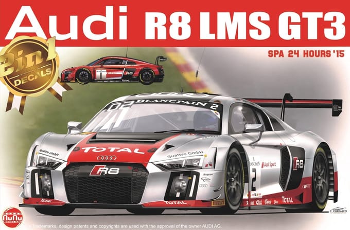 NUNU Modelbouwpakket Auto - 24004 Audi R8 LMS GT3 SPA 24 HOURS’15 Plastic - 1:24 - Modelbouw