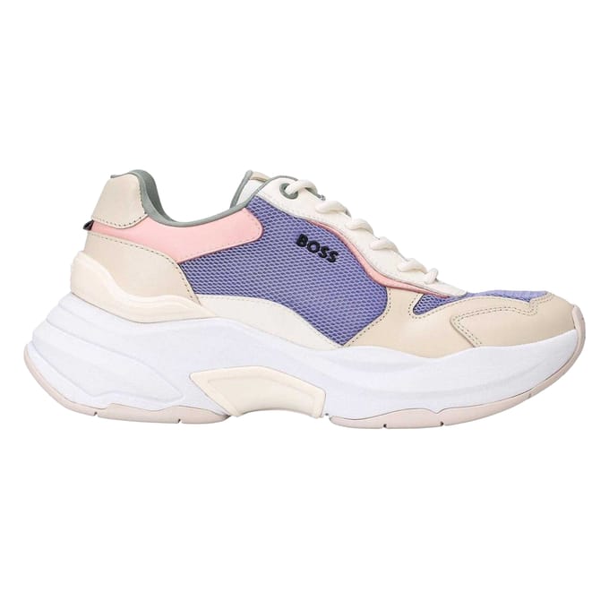 Boss Dames Noa Leren Sneakers (Paars)
