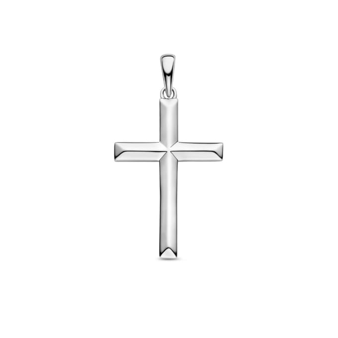 Hanger Kruis Zilver Gerhodineerd