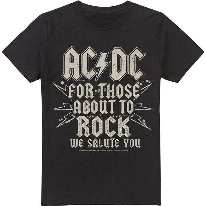 AC/DC Heren Salute T-Shirt (Zwart)