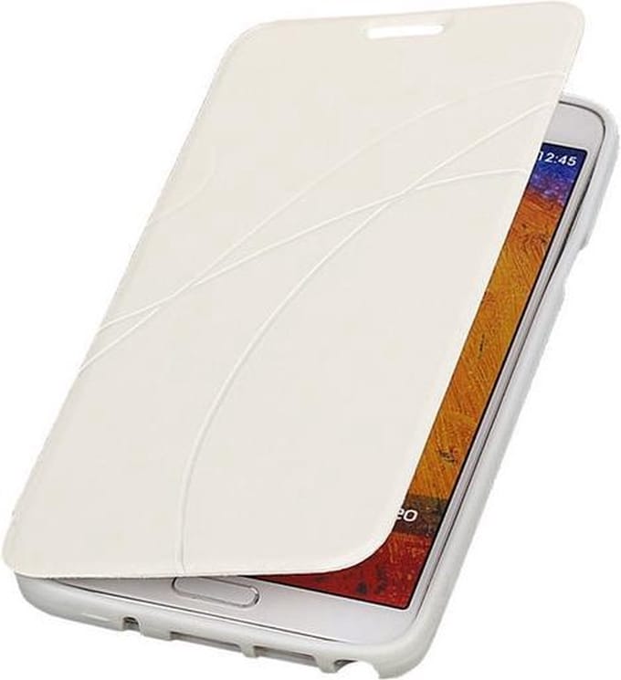 Bestcases Wit TPU Booktype Motief Hoesje Samsung Galaxy Note 3 Neo