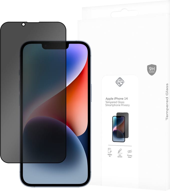 Cazy privacy Screenprotector geschikt voor iPhone 14 - Screenprotector Anti Spy Gehard Glass