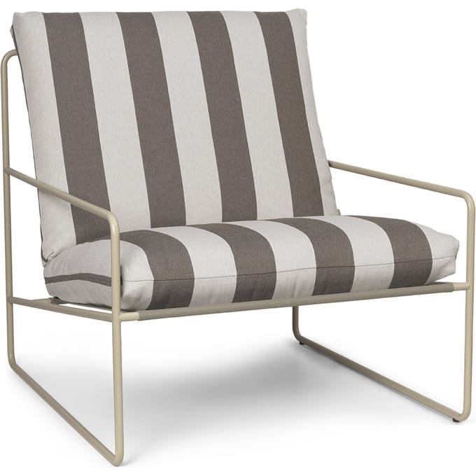 Ferm Living Desert Stripe 1-Zitsbank - Cashmere/Chocolate