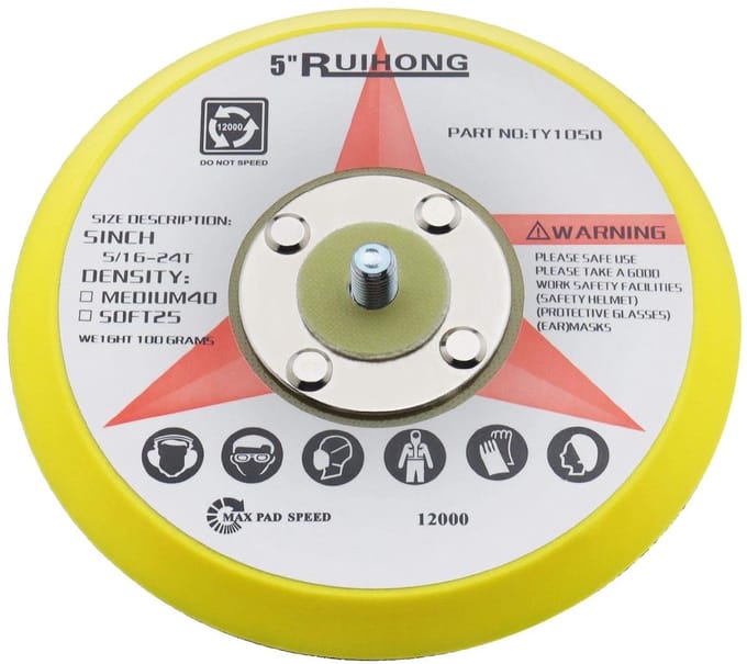 Dailygoods - 5 Inch Haak en Loop Sander Backing Pad voor Polijsten