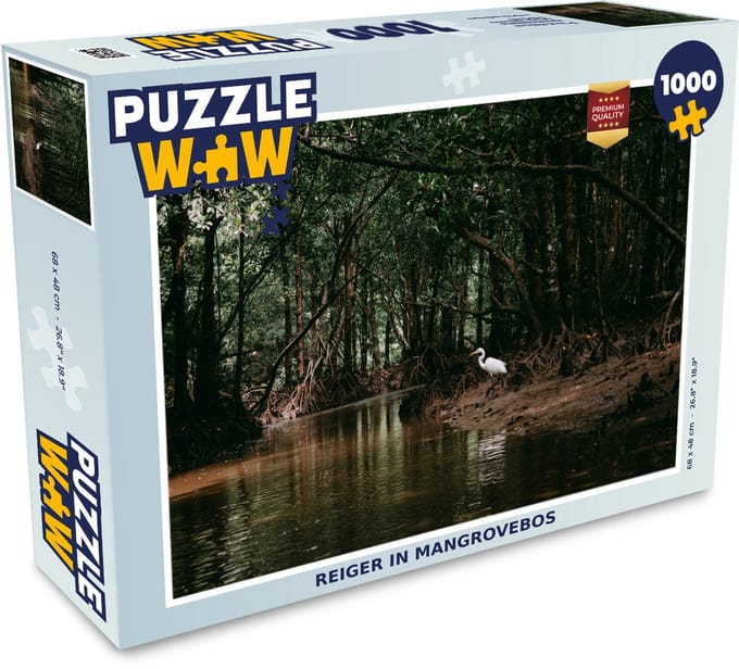 Puzzel Reiger - Bos - Meer - Legpuzzel - Puzzel 1000 stukjes volwassenen