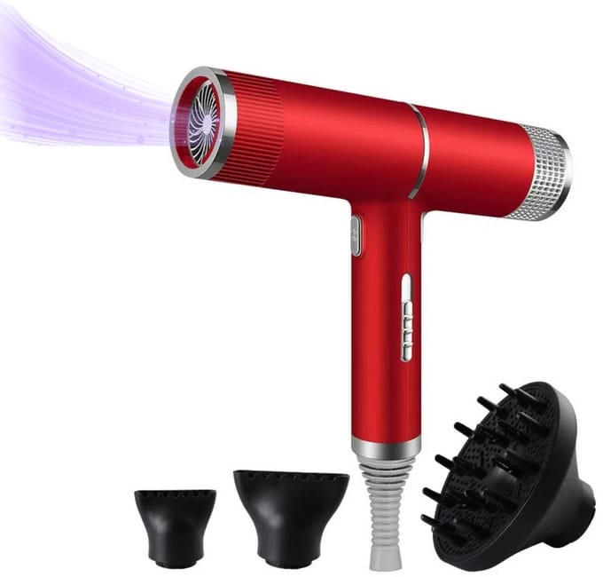 BlowSense® T-Power - Föhn met diffuser - Ionentechnologie - Stil/Krachtig/Effectief - Haardroger - Robijn Rood - 2026 Model