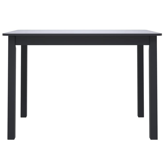 vidaXL - Eettafel - 114x71x75 - cm - massief - rubberwood - zwart