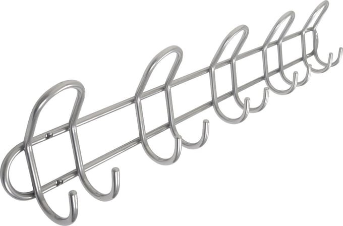 HOME It® kapstok met 5 haken Ø8 mm x 68,5×6,5 x 13 cm satijn