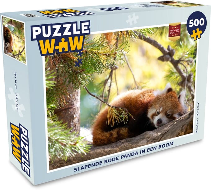 Puzzel Panda - Hout - Planten - Legpuzzel - Puzzel 500 stukjes