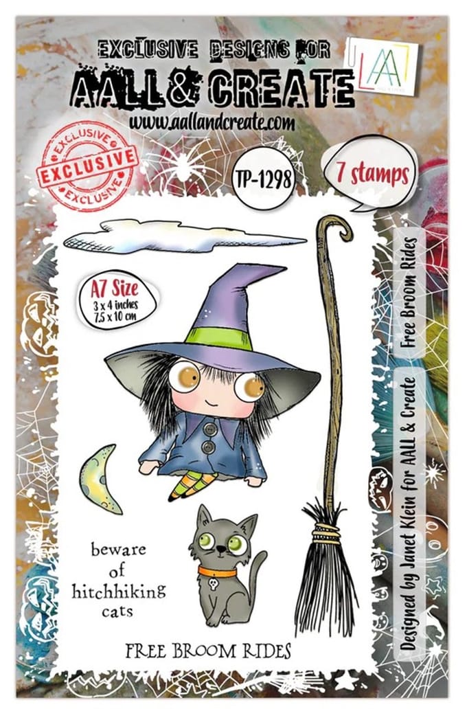 Aall & Create clearstamps A7 - Free broom rides