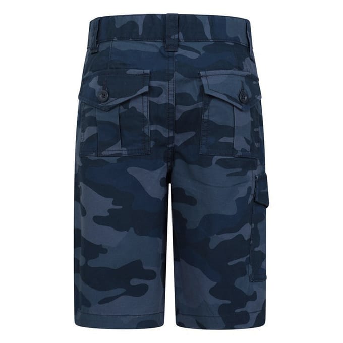 Mountain Warehouse Childrens/Kids Camo Cargo Shorts (Marine)