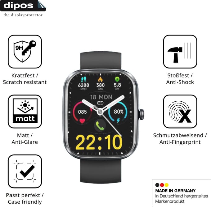 dipos – 2x Matte Pantserfolie geschikt voor Donerton Y66 | 9H Screenprotector