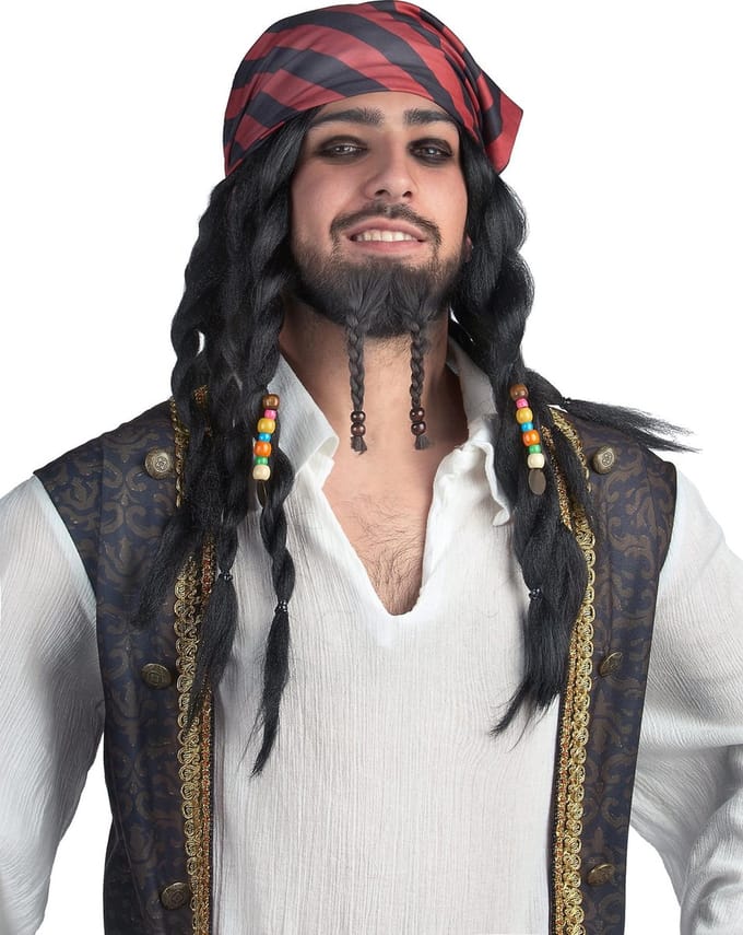 "Piratenpruik voor vrouwen - Verkleedpruik - One size"