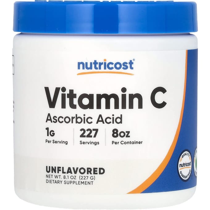 Nutricost, Vitamine C, Sans Saveur, 227g (8,1 oz)